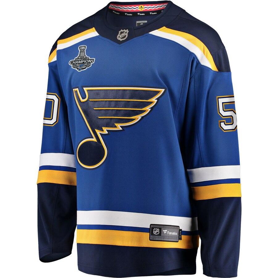 Jordan Binnington St. Louis Blues Fanatics Branded 2019 Stanley Cup Champions Home Breakaway Player Jersey - Blue