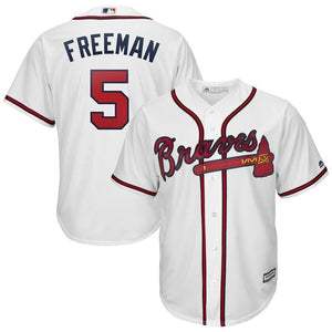 Freddie Freeman Atlanta Braves Majestic 2019 Alternate Official Cool Base Player Jersey - Navy/White