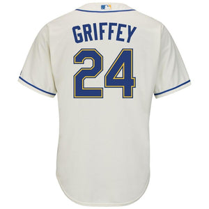 Ken Griffey Jr. Seattle Mariners Majestic Alternate Official Cool Base Replica Player Jersey - Cream