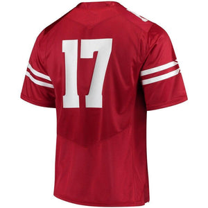 #17 Wisconsin Badgers Under Armour Football Jersey - Red