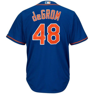 Jacob deGrom New York Mets Majestic Cool Base Player Jersey - White/Royal