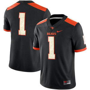 #1 Oregon State Beavers Nike Game Jersey - Black