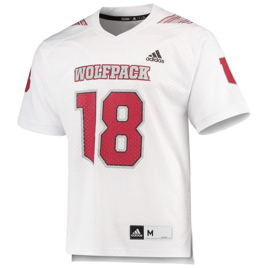 #18 NC State Wolfpack adidas Special Game Premier Jersey - White