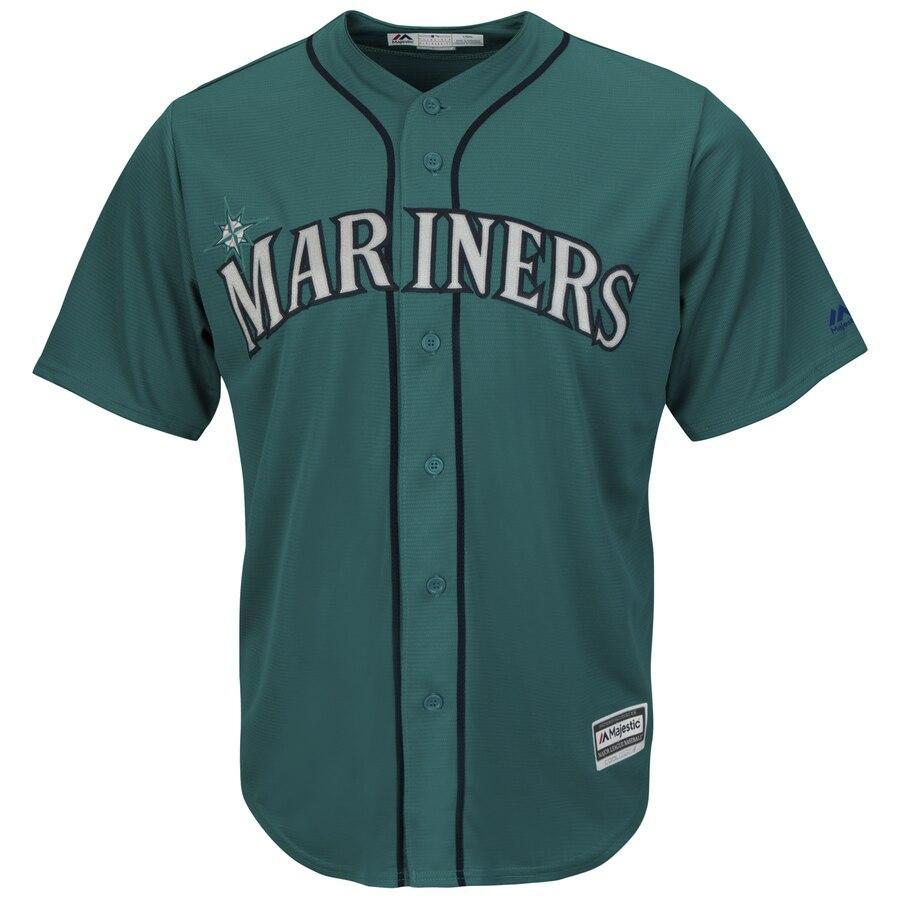 Ichiro Suzuki Seattle Mariners Majestic Official Cool Base Player Jersey - Aqua