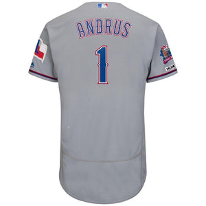 Elvis Andrus Texas Rangers Majestic Alternate Collection Flex Base Player Jersey – Royal/Gray