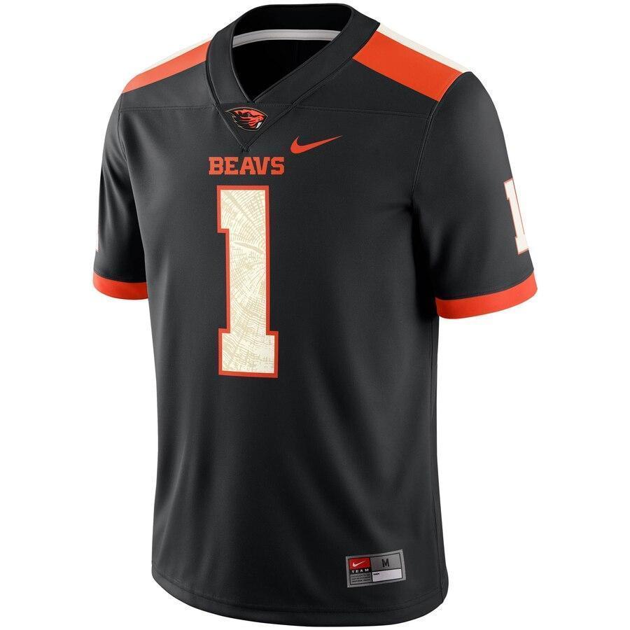 #1 Oregon State Beavers Nike Game Jersey - Black