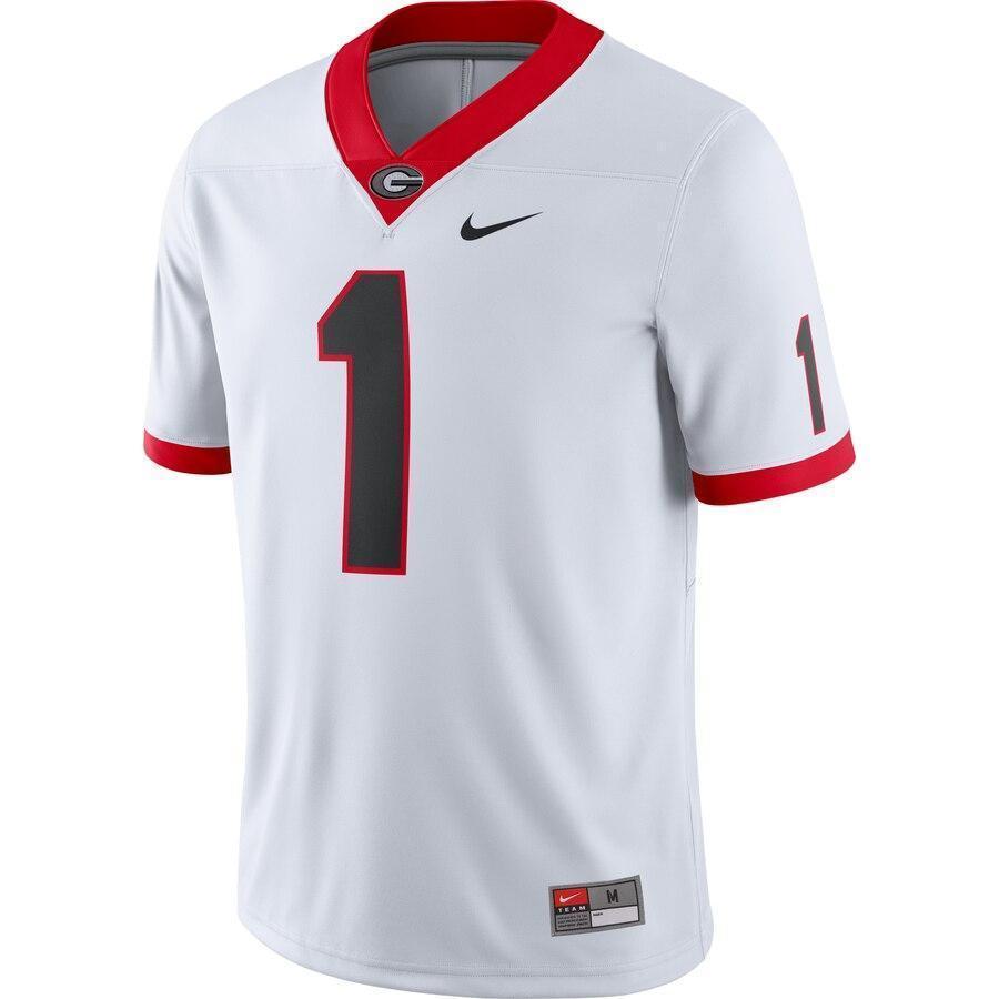 #1 Georgia Bulldogs Nike Game Jersey - White