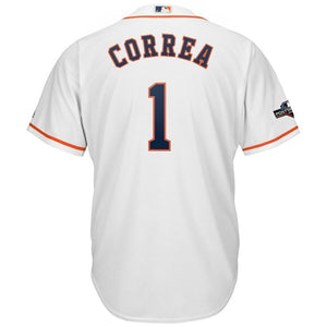 Carlos Correa Houston Astros Majestic 2019 Postseason Official Cool Base Player Jersey - White