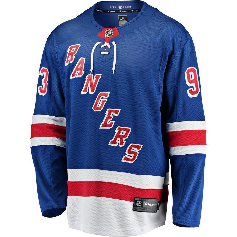 Mika Zibanejad New York Rangers Fanatics Branded Home Breakaway Player Jersey - Blue