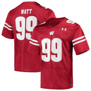 J.J. Watt Wisconsin Badgers Under Armour Replica Alumni Jersey - Red