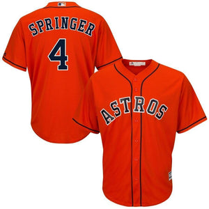 George Springer Houston Astros Majestic Cool Base Player Jersey - Orange