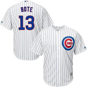 David Bote Chicago Cubs Majestic Home Official Cool Base Player Jersey - White/Royal