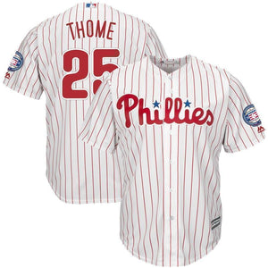 Jim Thome Philadelphia Phillies Majestic Hall of Fame  Jersey – White/Scarlet