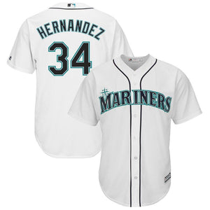 Felix Hernandez Seattle Mariners Majestic Cool Base Player Jersey - White -