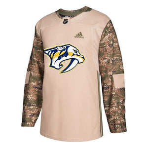 Nashville Predators adidas Veterans Day Practice Jersey - Camo