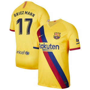 Antoine Griezmann Barcelona 2019/20 Away Stadium Player Jersey - Yellow