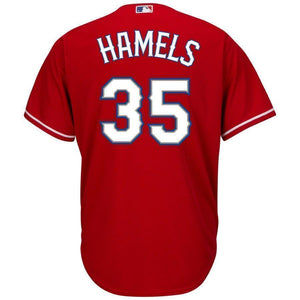 Cole Hamels Texas Rangers Majestic Official Cool Base Player Jersey - Red