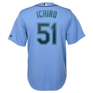 Ichiro Suzuki Seattle Mariners Majestic Official Cool Base Player Jersey - Light Blue