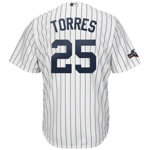 Gleyber Torres New York Yankees Majestic 2019 Postseason Official Cool Base Player Jersey - White/Navy