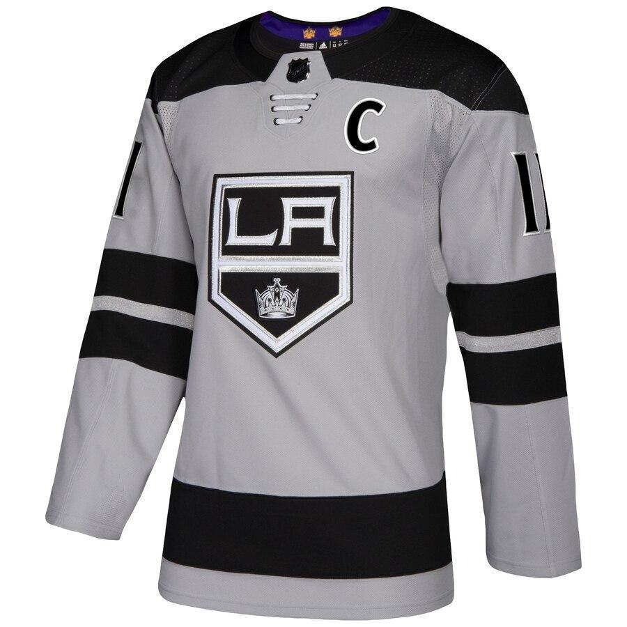 Anze Kopitar Los Angeles Kings adidas Alternate Player Jersey - Gray