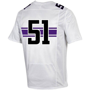 #51 Northwestern Wildcats Under Armour Replica Football Jersey - White