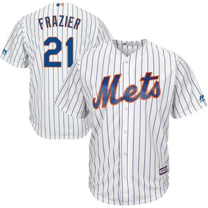 Todd Frazier New York Mets Majestic Official Cool Base Player Jersey – White/Royal