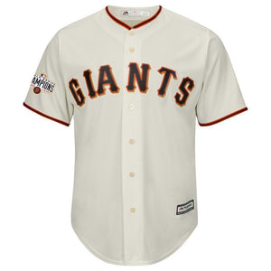 Santiago Casilla San Francisco Giants Majestic World Series Champions Cool Base Jersey - Cream