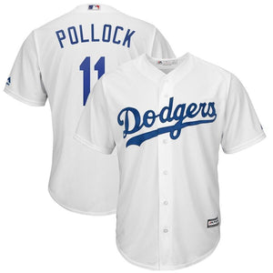 AJ Pollock Los Angeles Dodgers Majestic Home Official Cool Base Player Jersey - White