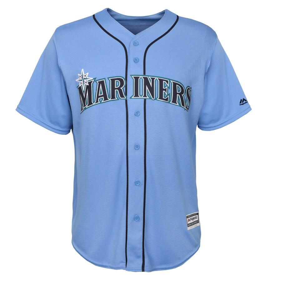 Ken Griffey Jr. Seattle Mariners Majestic Official Cool Base Player Jersey - Light Blue