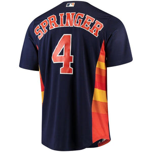 George Springer Houston Astros Majestic Official Cool Base Player Jersey - Navy