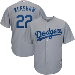 Clayton Kershaw Los Angeles Dodgers Majestic Road Official Cool Base Player Replica Jersey - Gray