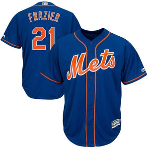 Todd Frazier New York Mets Majestic Official Cool Base Player Jersey – White/Royal