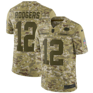 Aaron Rodgers Green Bay Packers Nike Salute to Service Limited Jersey - Camo