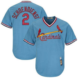 Red Schoendienst St. Louis Cardinals Majestic Cooperstown  Jersey – Light Blue