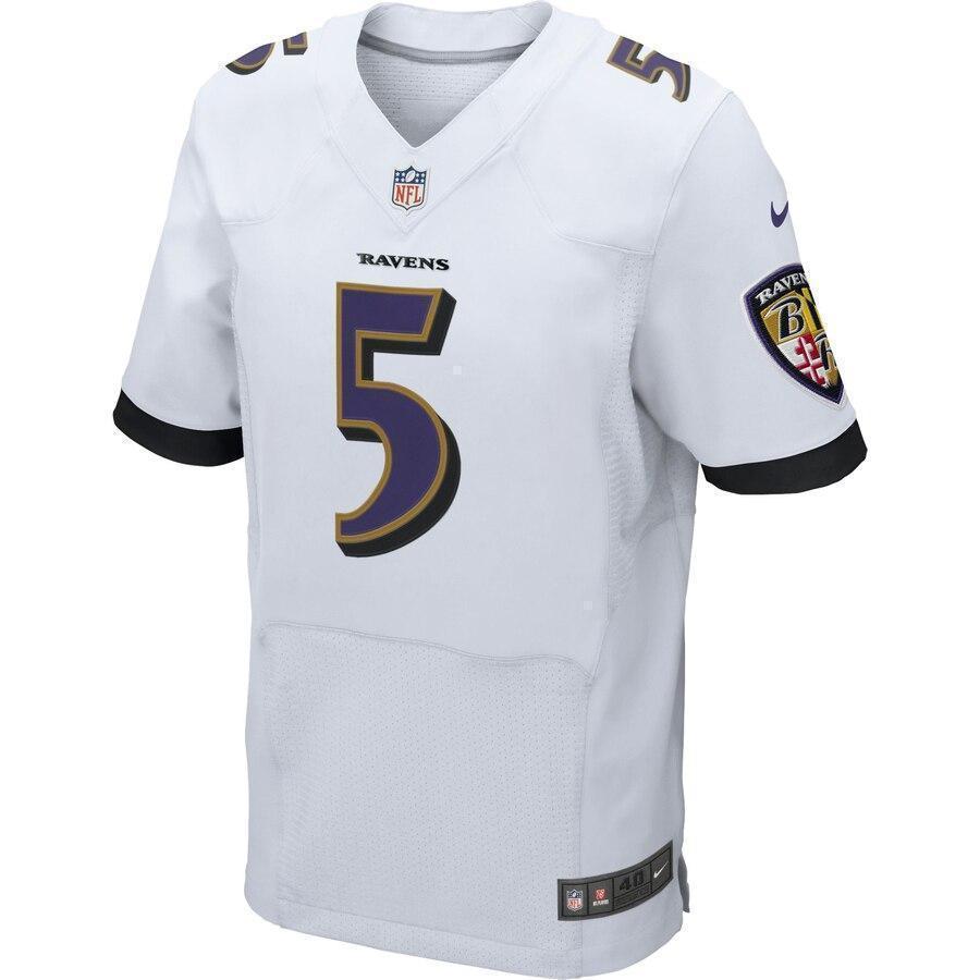 Joe Flacco Baltimore Ravens Nike Elite Jersey - White