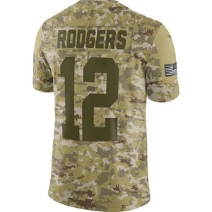 Aaron Rodgers Green Bay Packers Nike Salute to Service Limited Jersey - Camo