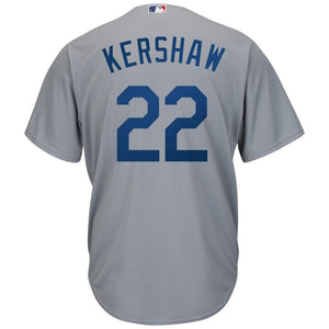 Clayton Kershaw Los Angeles Dodgers Majestic Road Official Cool Base Player Replica Jersey - Gray