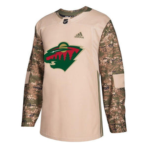 Minnesota Wild adidas Veterans Day Practice Jersey - Camo