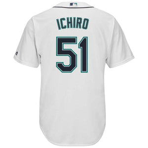 Ichiro Suzuki Seattle Mariners Majestic Home Official Cool Base Player Jersey - White