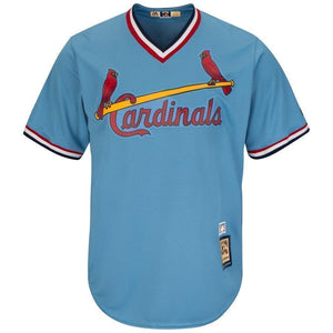 Enos Slaughter St. Louis Cardinals Majestic Cooperstown Collection Cool Base Player Jersey – Light Blue/White