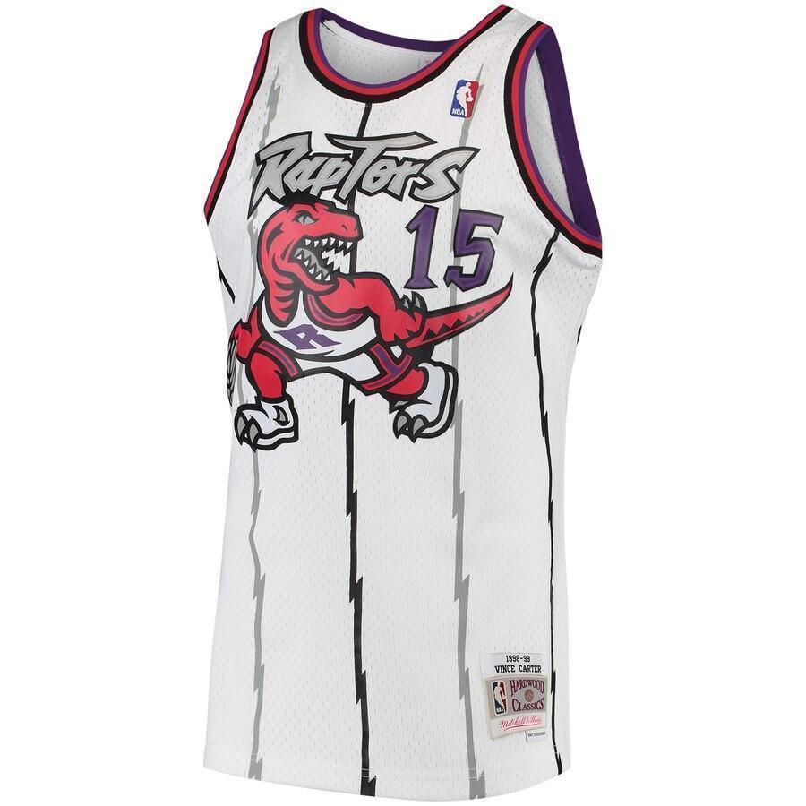 Vince Carter Toronto Raptors Mitchell & Ness 1997-98 Hardwood Classics Swingman Jersey - White/Purple