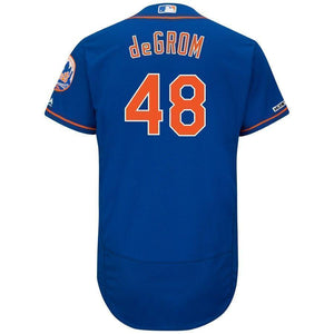 Jacob deGrom New York Mets Majestic Collection Flex Base Player Jersey – Royal/White