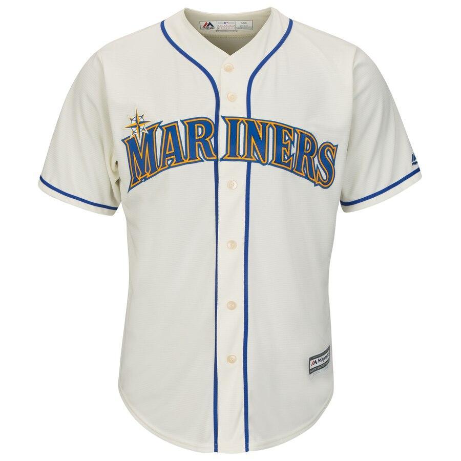 Edgar Martinez Seattle Mariners Majestic Alternate Official Cool Base Replica Player Jersey - Cream