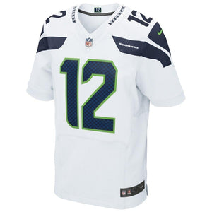 12s Seattle Seahawks Nike Elite Jersey - White