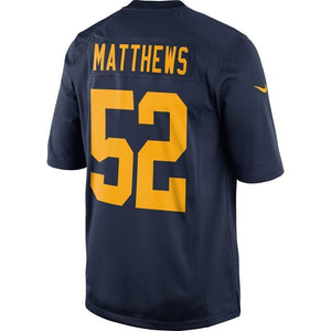 Clay Matthews Green Bay Packers Nike Throwback Limited Jersey - Navy Blue