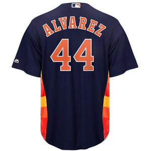 Yordan Alvarez Houston Astros Majestic Home Official Cool Base Player Jersey - Navy