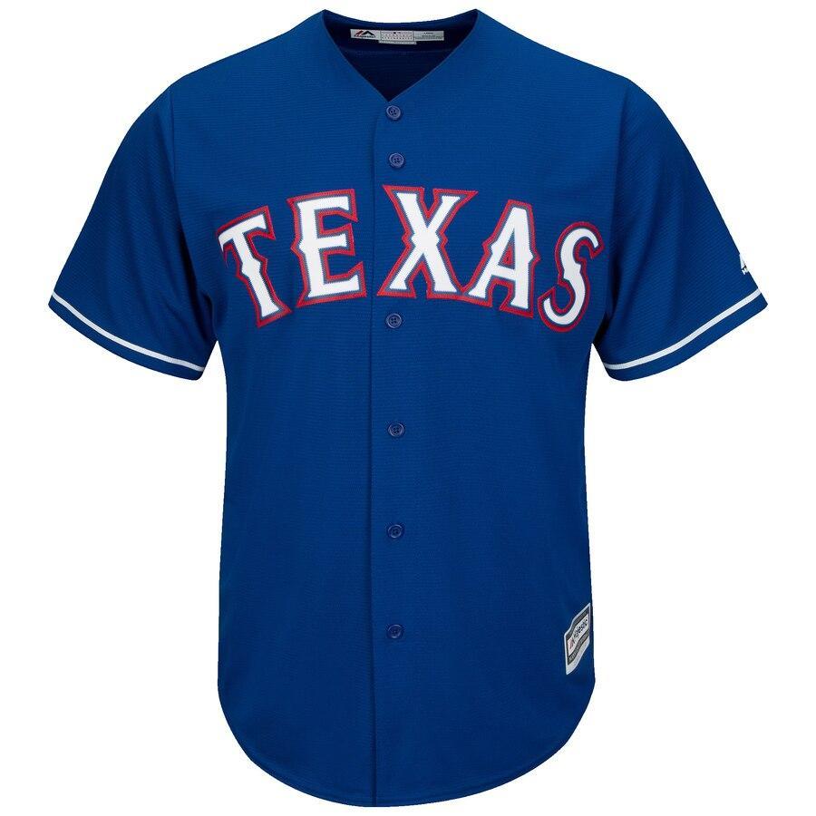 Texas Rangers Majestic Official Cool Base Jersey - Royal