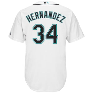 Felix Hernandez Seattle Mariners Majestic Cool Base Player Jersey - White -