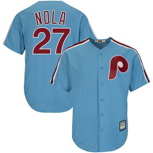 Aaron Nola Philadelphia Phillies Majestic Alternate Official  Jersey - Light Blue