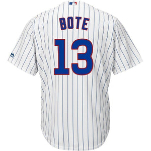 David Bote Chicago Cubs Majestic Home Official Cool Base Player Jersey - White/Royal